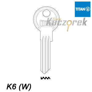 Bytový 164 - surový mosazný klíč - Titan K6 (W)